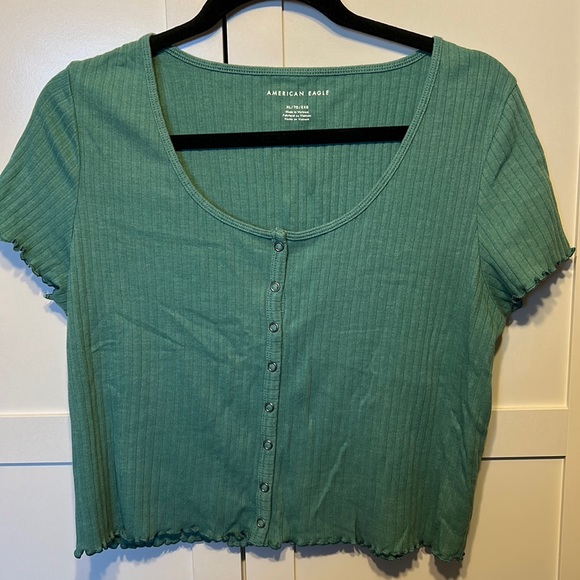 American Eagle Outfitters Tops - Green crop top